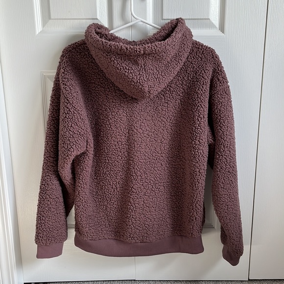 Mauve Sherpa American Eagle ladies hoodie XS - Picture 2 of 4